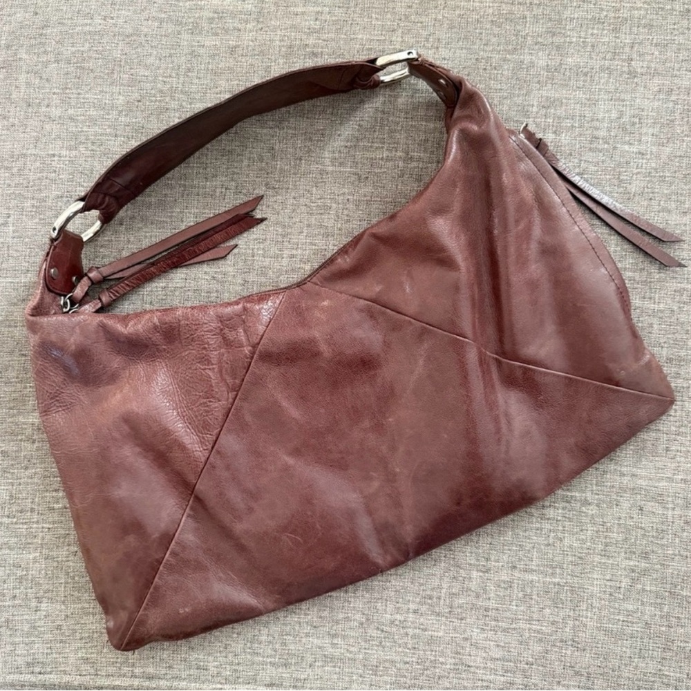 HOBO International chocolate brown leather shoulder bag